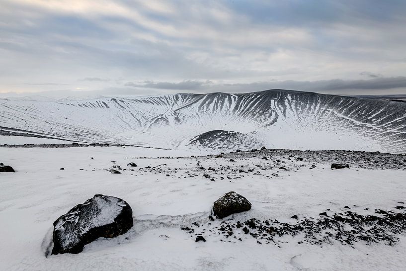 The breath of the earth - winter on Hverfjall by Gerry van Roosmalen