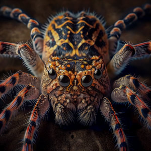 Nahaufnahme der Spinne Illustration