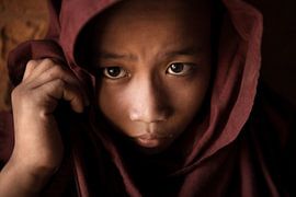 Young apprentice monk by Henny Hagenaars