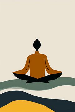 Meditatie in stilte en harmonie van Poster Art Shop