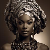 Femme africaine avec foulard