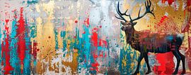 Gemälde Hirsch Modern von Kunst Laune