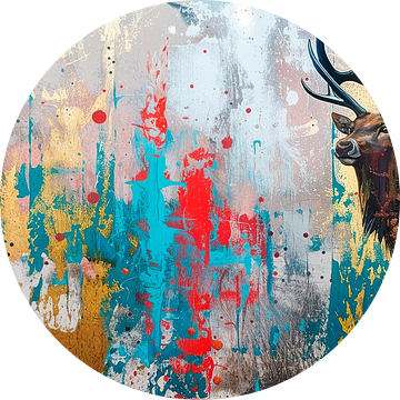 Schilderij Hert Modern