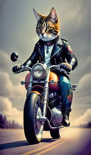 Stoere motorkat