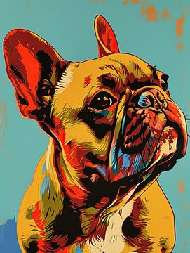 Bulldog Popart van De Mooiste Kunst