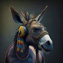 Donkey Rastafari Digital Art Fantasy by Preet Lambon thumbnail