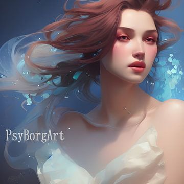 Spiritual Lady Artwork van PsyBorgArt