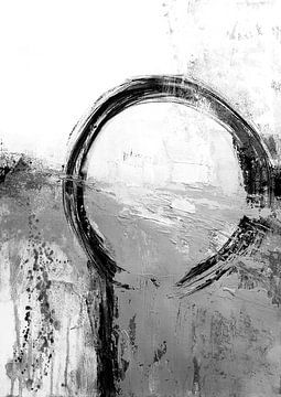 Zwart wit abstract van Ela Szczepaniak