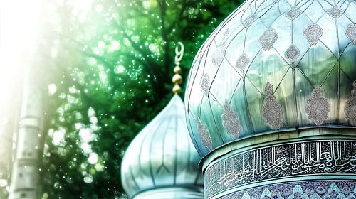 Moskee in het zonlicht: Ramadan vrede