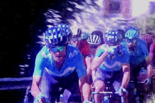 Groupe de tête des cyclistes du Tour de France