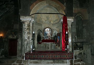 Het interieur van de Armeens-Apostolische Kerk. van Mikhail Pogosov