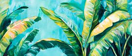Tropisches Blätterspiel in sanften Farben von Poster Art Shop