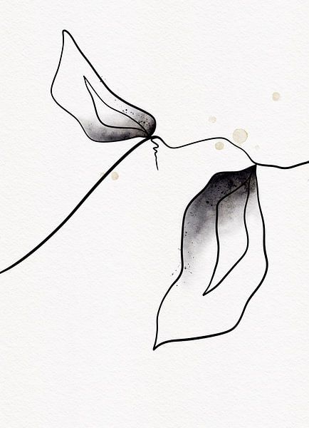 Black and white (with a little yellow) 1 by AnkieArt