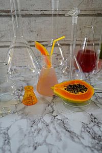 Gin-Cocktail mit Papaya und Limette