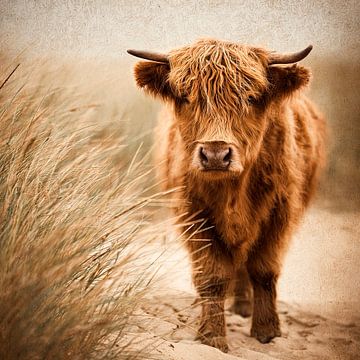 Scottish highlander portrait by Vlindertuin-Art