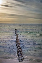 Einzelne Buhne an der Ostsee