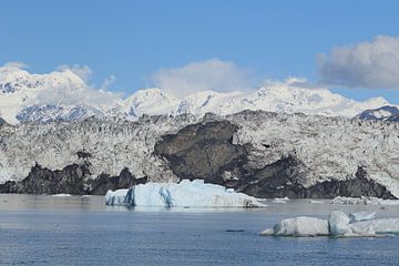 Le glacier Columbia dans le détroit du Prince William, dans les montagnes Chugach de l'ouest de l'Al sur Frank Fichtmüller
