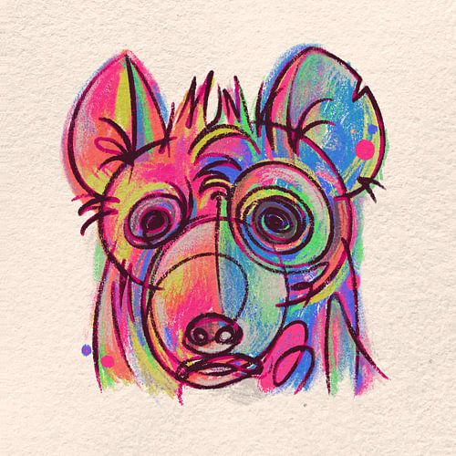 Visages abstraits Hyène