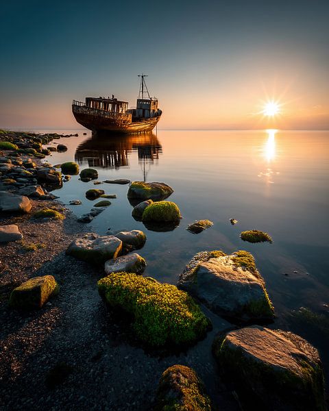 Kleuren van het begin van de dag van fernlichtsicht