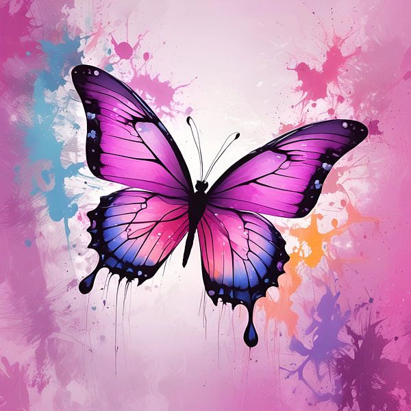 Im Rausch der Farben: Der bezaubernde Schmetterling in pinker Pracht von ButterflyPix