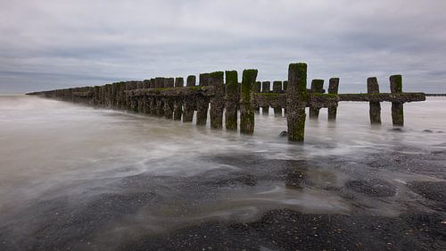 Paalhoofd in de Zee bij Westkapelle – Langdurige Belichting van de Nederlandse Kust