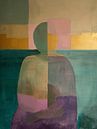 Modern en abstract portret in zachte en warme kleuren van Studio Allee thumbnail