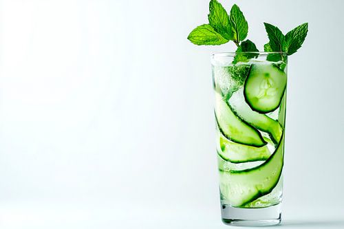 Komkommerdrank met munt