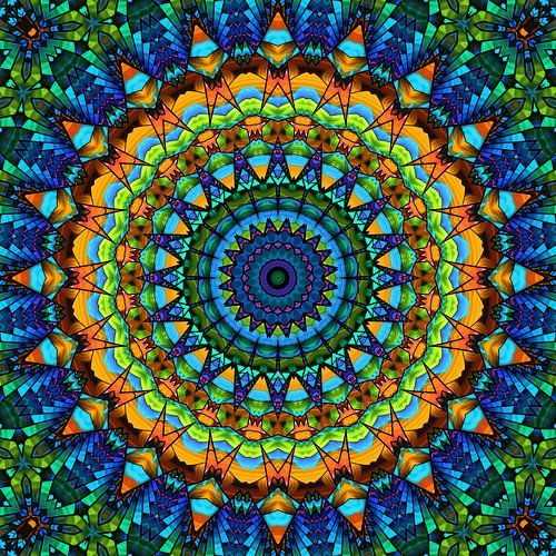 Mandala Lebensfreude bunt von Marion Tenbergen