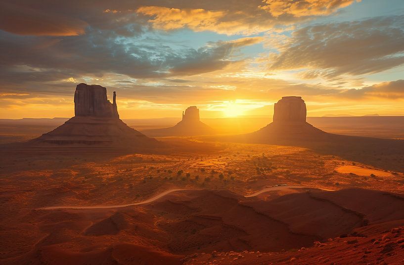 Lever de soleil au Felsentor par fernlichtsicht