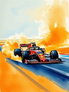 RB Racing Formula One Sunset Speeding by MIROKKU