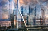 Rotterdamse skyline van Dennisart Fotografie thumbnail