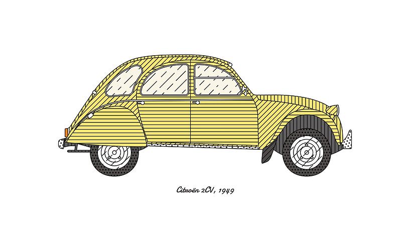 Citroën 2CV, 1949 van Victor Weijers