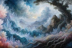 Traum Landschaft in Pastell