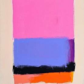 Minimal Abstract Pink Blue Orange by Niklas Maximilian
