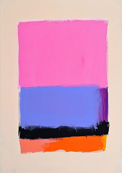 Minimal Abstract Pink Blue Orange by Niklas Maximilian