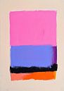 Minimal Abstract Pink Blue Orange by Niklas Maximilian thumbnail