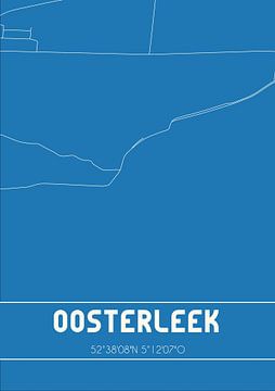 Blaupause | Karte | Oosterleek (Noord-Holland) von Rezona