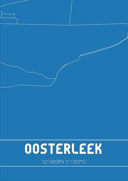 Blueprint | Map | Oosterleek (North Holland) by Prints of Place