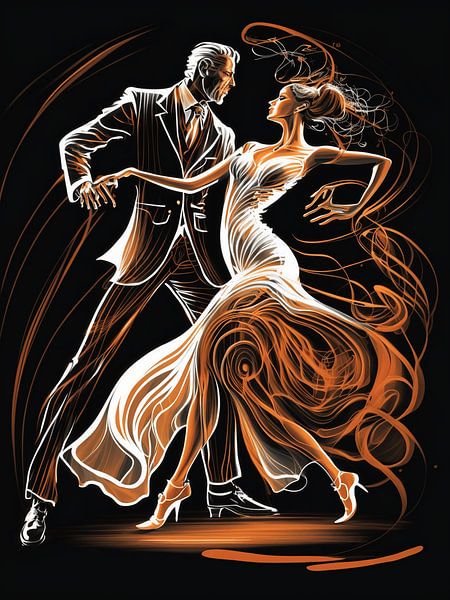 Tanz Paar Eleganz Leidenschaft Dynamik Rhythmus Anmut von gm_designs