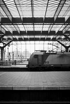 Station Rotterdam Centraal I Zwart Wit I Moderne architectuur I Analoge fotografie van Floris Trapman