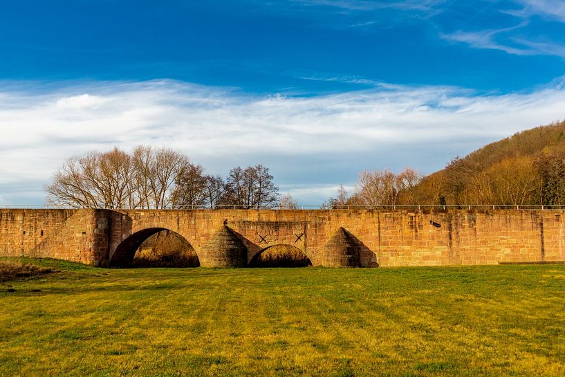 Historic Werra bridge on the border between Thuringia and Hesse by Oliver Hlavaty