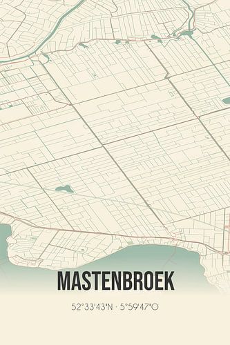 Alte Landkarte von Mastenbroek (Overijssel)