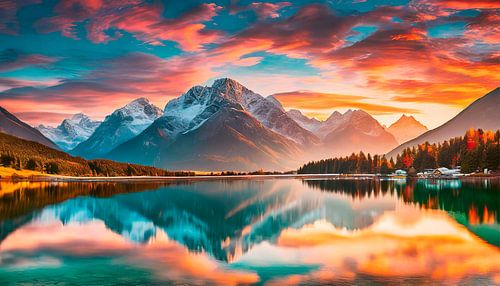 Landschap met bergen