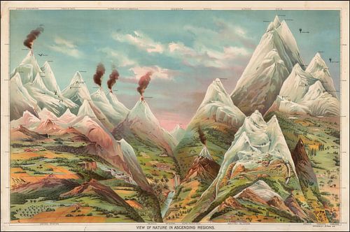 « Vue de la nature dans les régions d'altitude », Levi W. Yaggy sur Vintage Afbeeldingen