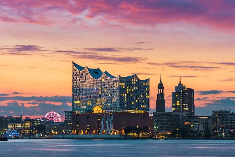 Elbphilharmonie and Michel in Hamburg, Germany by Michael Abid