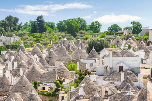 Trulli van Alberobello uitzicht, Apulië, Italië