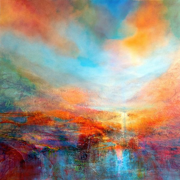 Glowing evening light - the colors of an evening in August by Annette Schmucker