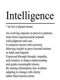 Intelligence Definition – Weiß von WordsThatInspire