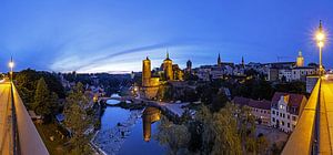 Bautzen Altstadt Panorama zur blauen Stunde