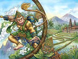 Hanuman: The Divine Monkey Guardian of Bali’s Sacred Lands by Petrus Jakub